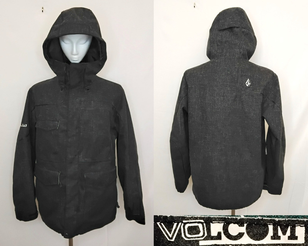 Volcom Snowboard Jacket Men's M Black Slightly Removed Transition Hooded #J5989